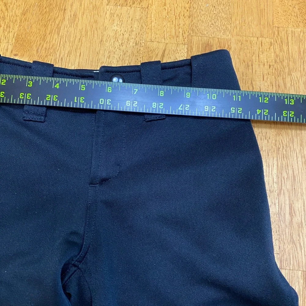 Willit Baseball Pants Kids‎ Size S Black Elastic Hem Padded Knees